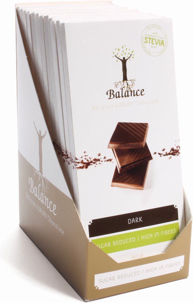Goedkoopste Balance | Belgian Luxury Tablet | Dark | 12 Stuks | 12 x 100 gram