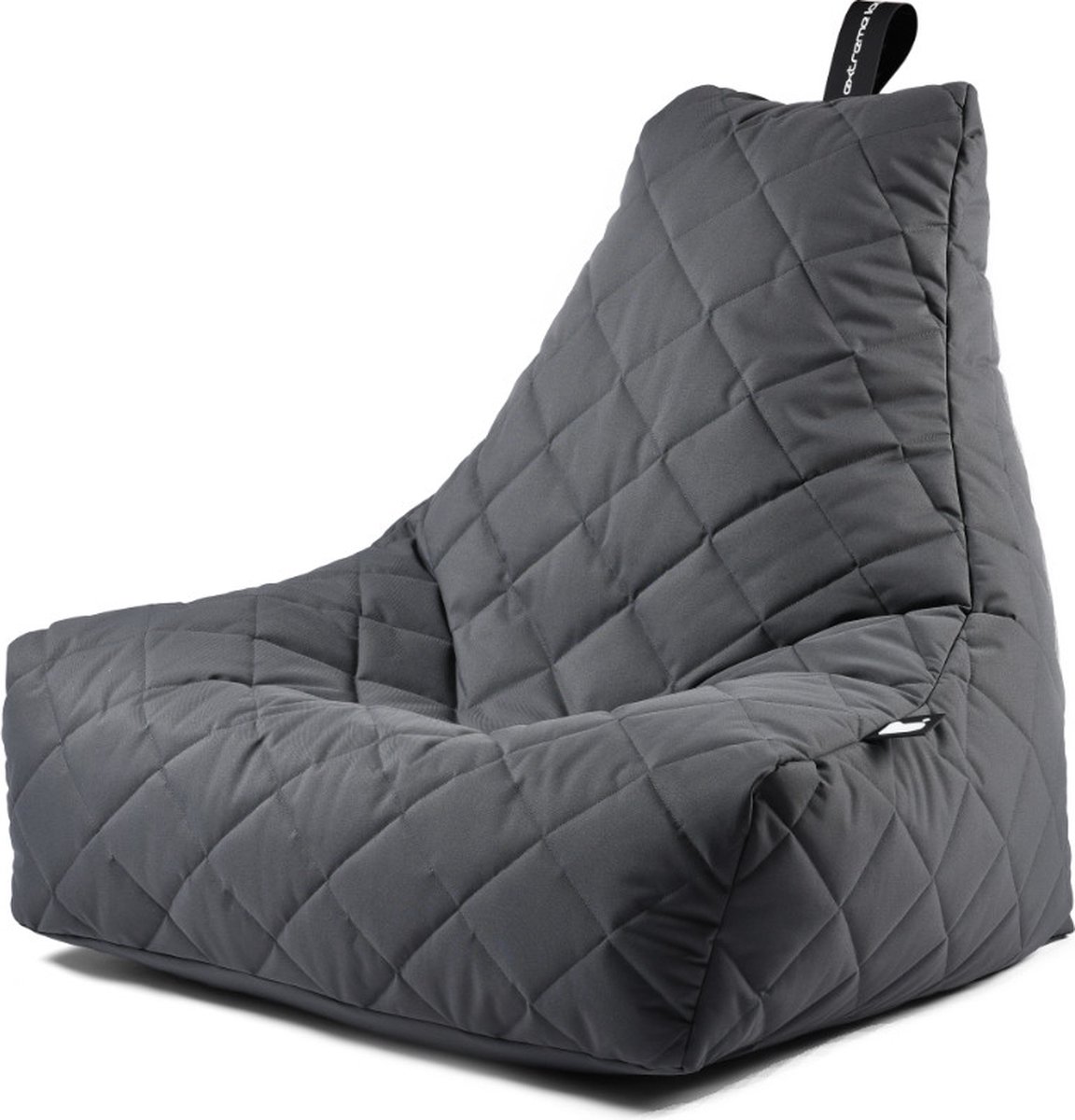 Extreme Lounging - b-bag mighty-b quilted- zitzak voor volwassenen - binnen & buiten - uv- en waterbestendig - Grey