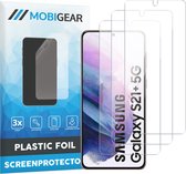Mobigear Screenprotector geschikt voor Samsung Galaxy S21 Plus | Mobigear Screenprotector Folie - Case Friendly (3-Pack)