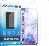 Mobigear - Screenprotector geschikt voor Xiaomi Mi 11 Lite | Mobigear Screenprotector Folie - Case Friendly (3-Pack)