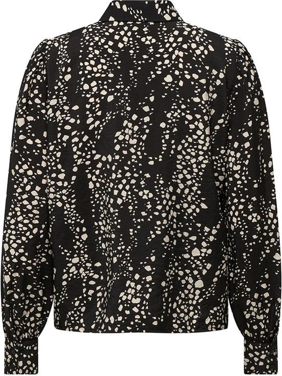Jacqueline de Yong Blouse Jdycamille L/s Shirt Wvn 15290219 Black/tapioca Dames Maat - S