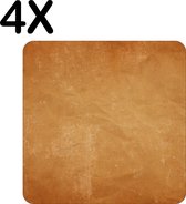 BWK Luxe Placemat - Achtergrond van Ouderwets Papier - Set van 4 Placemats - 40x40 cm - 2 mm dik Vinyl - Anti Slip - Afneembaar