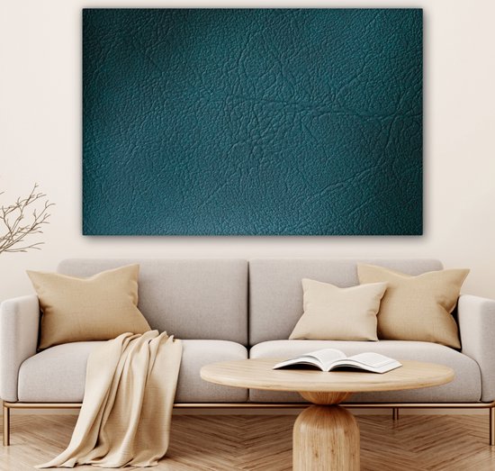 Structure cuir vert foncé 140x90 cm - Tirage photo sur toile (Décoration murale salon / chambre)