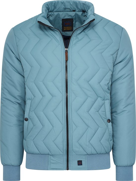 Mario Russo Aviation Jacket - Jas Heren - Winterjas Heren - Waterafstotend - Steen Blauw - L