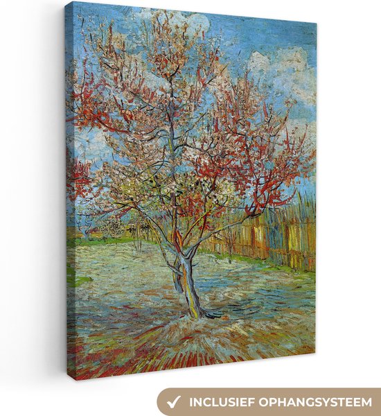 Canvas Schilderijen - De roze perzikboom - Vincent van Gogh - Wanddecoratie