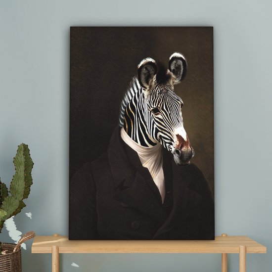 Décoré de zèbre sur smoking 60x90 cm - Tirage photo sur toile (Décoration murale salon / chambre)