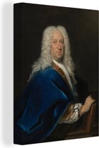 Canvas Schilderij Portret van een man - Schilderij van Cornelis Troost - 30x40 cm - Wanddecoratie