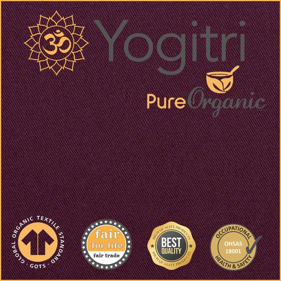 Yogitri Meditatiekussen ECO Raja rond - Purperviolet van Yogitri — afbeelding 4