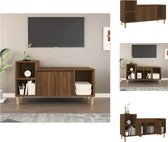 vidaXL Tv-meubel TV-kast - 100x35x55 cm - bruineiken hout - Kast