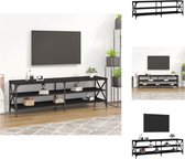vidaXL TV-meubel Industrieel - 160 x 40 x 50 cm - Zwart - Kast