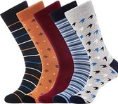 Monfoot - Grappige sokken - Vrolijke Kleurrijke Warme Sokken - Heren, Dames, Unisex - 6 Paar - Verschillende Patroontjes - Perfect Cadeau