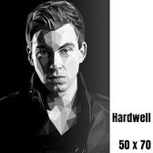 Allernieuwste.nl® Canvas Schilderij DJ Hardwell - Diskjockey en Muziekproducent - Dance Hardstyle House Muziek - 50 x 70 cm