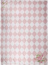 Plaid 130x170 cm Roze Wit Polyester Deken
