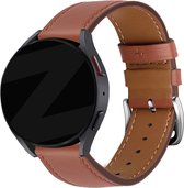 Bandz universeel 22mm lederen band 'Deluxe' geschikt voor Samsung Galaxy Watch 3 45mm / Watch 1 46mm / Gear S3 Classic & Frontier - Polar Vantage M / M2 / Grit X - Huawei Watch GT 1/2/3/4 46mm / GT 2 Pro - Leren bandje met gespsluiting - bruin