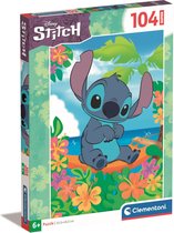 Clementoni Supercolor Disney Stitch Puzzel – Kinderpuzzel - Voor Kinderen Vanaf 6 jaar- 104 stukjes – Legpuzzel