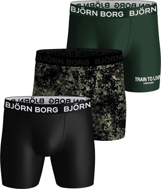 Bjorn Borg - Boxers Performance 3 Pack Multicolore - Homme - Taille M - Body-fit