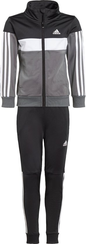 adidas Sportswear Tiberio 3-Stripes Colorblock Shiny Trainingspak Kids - Kinderen - Zwart- 104