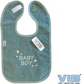VIB® - Slabbetje Luxe velours - Baby Boy Mosgroen - Babykleertjes - Baby cadeau