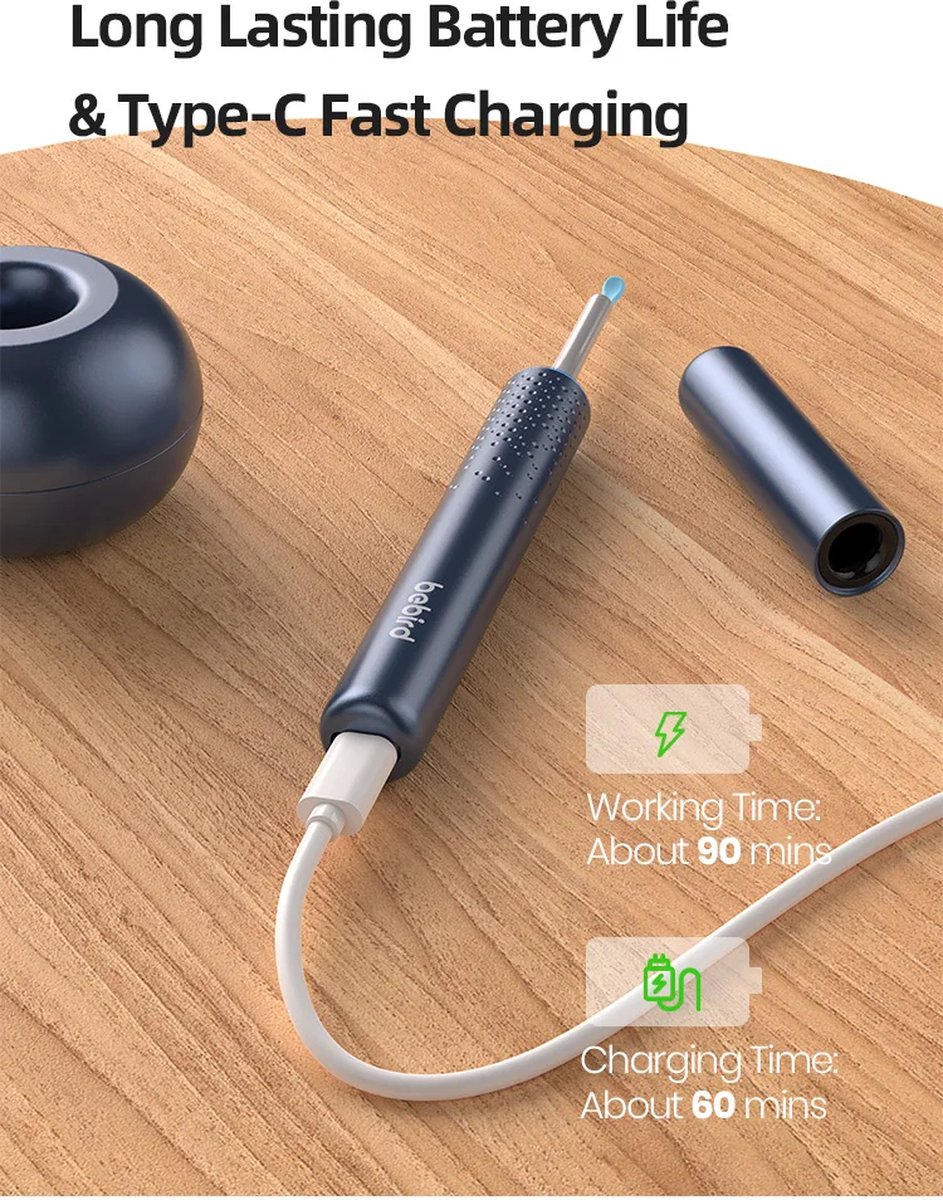 Otoscope auriculaire Bebird® Wifi M9S PRO édition 2024 - Enlèvement du  cérumen 