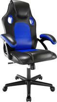 Gaming stoel Bureaustoel Draaistoel Computerstoel Werkstoel Bureaustoel Ergonomische stoel Racestoel Lederen stoel PC-gamingstoel (Blauw)