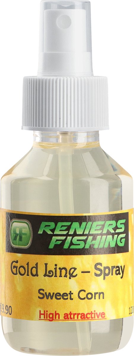 Reniers Fishing Gold Line Spray 100ml – Onverdunde Attractieve Aasspray - Smaak : Monster Crab 100ml