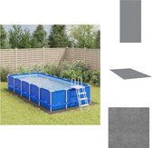 vidaXL Zwembadgrondzeil - Polyester geotextiel - 640 x 321 cm - Lichtgrijs - Zwembad afdekzeil