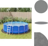 vidaXL Tapis de sol de piscine - Protecteur de sol - Rond 428 cm - Gris clair - Couverture de piscine