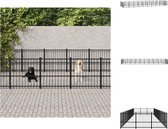 vidaXL Hondenhok 1 - Hondenkennel - 970x291x100 cm - Stalen stangen - Stevige constructie - Kennel