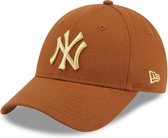 New Era New York Yankees Metallic Logo Womens Brown 9FORTY Adjustable Cap
