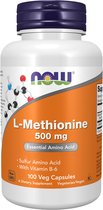 NOW Foods L-Methionine, 500mg - 100 caps