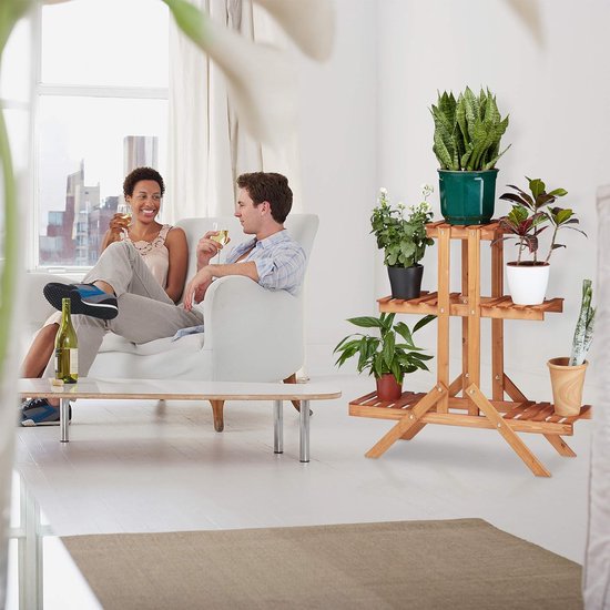 WOMO-Design set van 3 decoratieve zuilen, vierkant, bruin