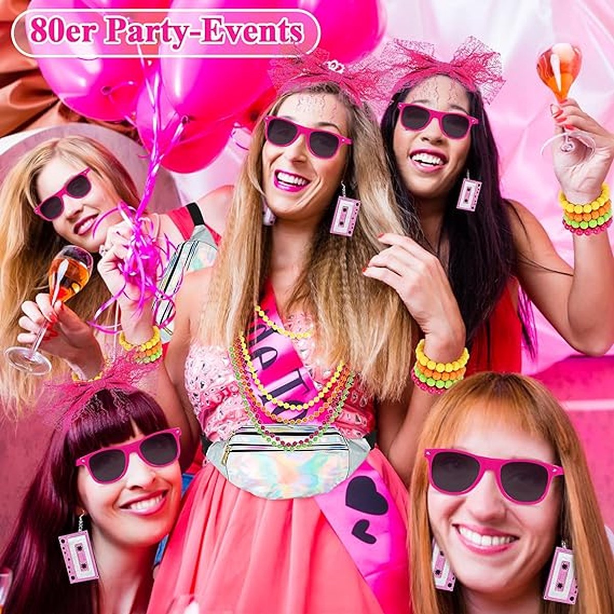 Neon Jaren 80 Accessoire Set? Bestel bij Feestwinkel XL