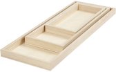 Plateaux, L: 20 + 30 + 40 cm, l: 10 + 15 + 15 cm, 3 pces, Empress tree