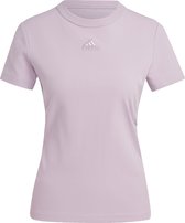 adidas Sportswear Ribbed Fitted T-shirt (Positiekleding) - Dames - Paars- M