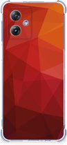 Shockproof Case geschikt voor Geschikt voor Motorola Moto G54 Polygon Red