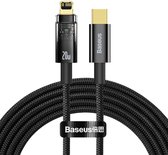 Baseus Explorer Series USB-C naar Lightning Kabel 20W Zwart 2 Meter