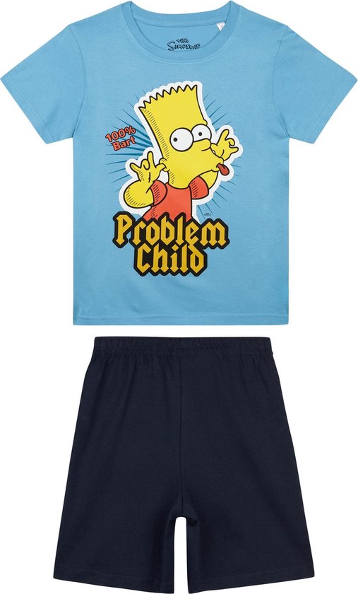 The-Simpsons Pyjama met korte mouw - blauw - Maat 116 | bol.com