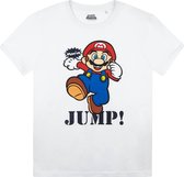Super Mario Jongens T-shirt - wit - Maat 164