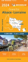 Regionale kaarten Michelin - Michelin Wegenkaart 516 Alsace, Lorraine / Elzas, Lotharingen 2024