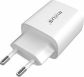 Rixus - iPad/iPhone - oplader + USB naar Lightning kabel - Snelle oplader USB naar Lightning en USB Slot 20W