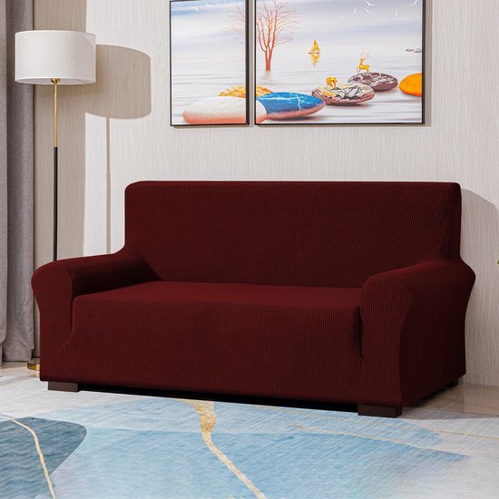 E EBETA Stretch Sofa hoes Sofahoezen, Jacquard Sofahoezen voor bank, fauteuil 3-zits (Donkergrijs, 185-235 cm