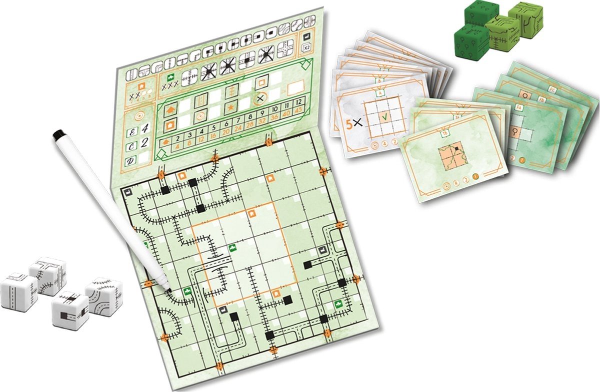 White Goblin Games Railroad Ink Natuurgroen - Roll & Write dobbelspel thumbnail 4