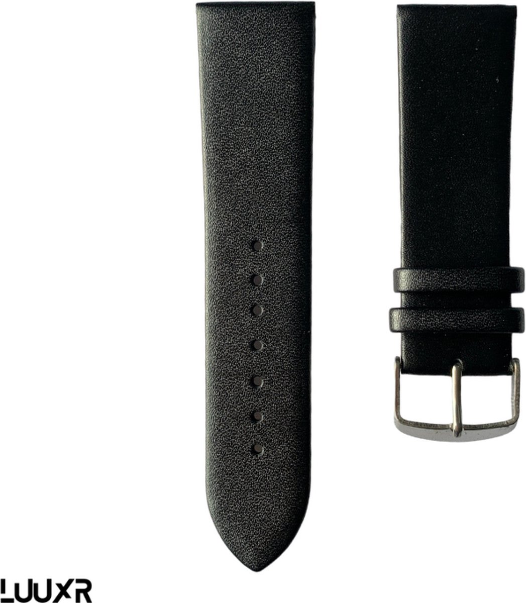 Luuxr strap leather black silk 24mm lublsil240001