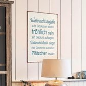 LOBERON Decoratie schild Weihnachtszeit antiekwit