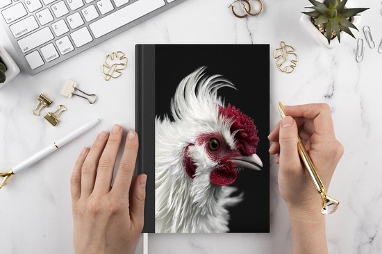 Carnet - Carnet d'écriture - Kip - Vogel - Zwart - Carnet - Format A5 - Bloc-notes