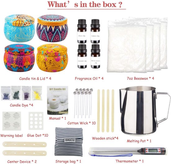 INK LAB Kaarsen Maken Kit DIY Kaarsen Maken Benodigdheden Met Kaars Potten Soja Wax Kleur Kleurstof Geur Smelting Pot Kaars Maken Kunst Ambachten Geschenken Set