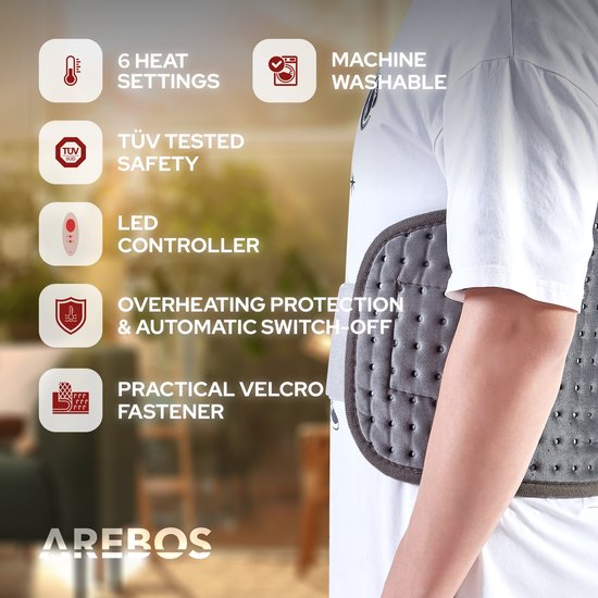 AREBOS Warmte riem elektrische verwarmingsband verwarmingskussen voor ...