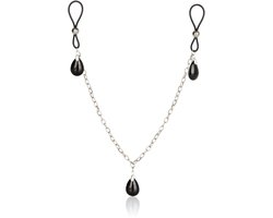 CalExotics - Nonpierce Nipple Chain Jewelry - Bondage / SM Nipple clamps Zwart