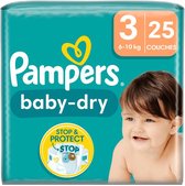 Pampers Baby-Dry Luiers Maat 3 6-10 KG 25 Stuks