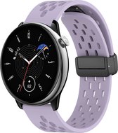 Siliconen bandje - geschikt voor Samsung Galaxy Watch 6 (Classic) / Watch 5 (Pro) / Watch 4 (Classic) / Watch 3 41 mm / Active / Active 2 / Watch 42 mm - lila